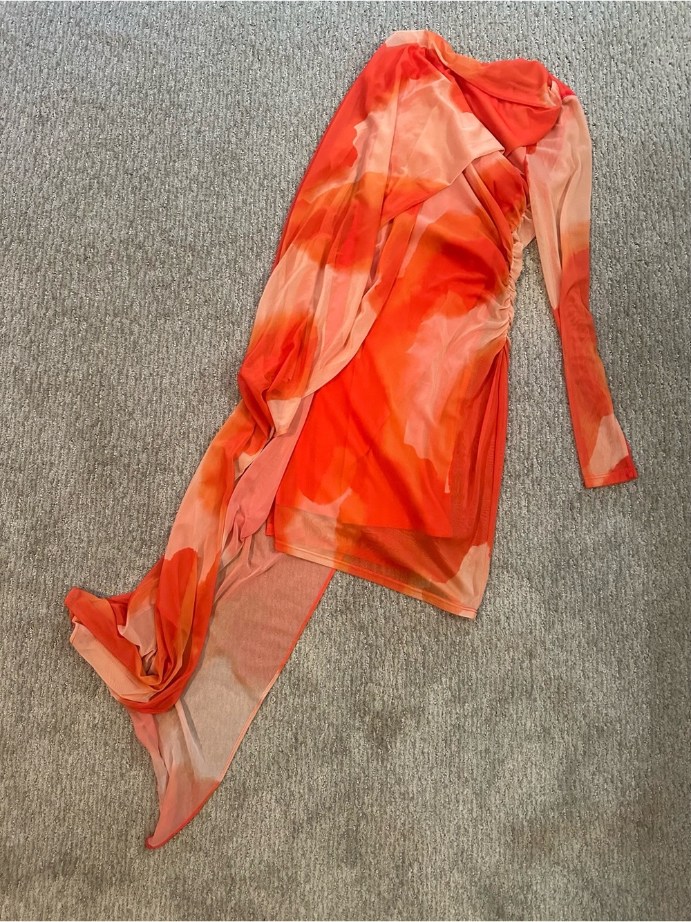 ASOS Red Ombre Asymmetrical Dress - Picture 2 of 2